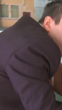 Cummed all over her tits after rough anal