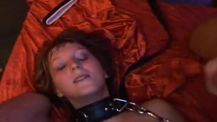 Spank-Bang: Skinny slut enjoys BDSM shameless group sex!