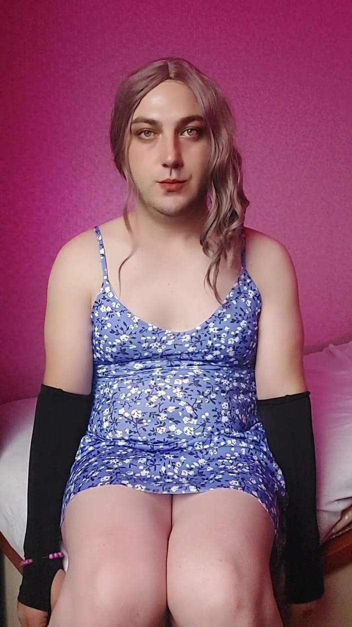 Kitty_Cross: Nejlepší masturbující roztomilá crossdresser kočička blonďatá modelka velký zadek, hladká...