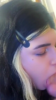 Blowjob Queen Does Deepthroat and Receives Milk in Her Mouth