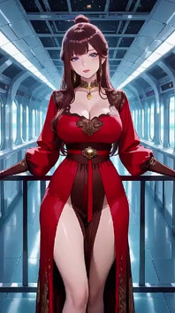Chỉ huy tóc đỏ! Những khoảnh khắc riêng tư trong khoang lái tàu Sci-fi