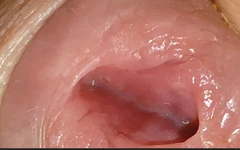 Extremo close-up do buraco ampliado do papai.