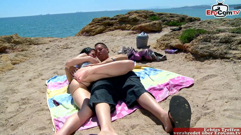 EroCom: Sexo quente na praia com mulheres espanholas pervertidas e caras...