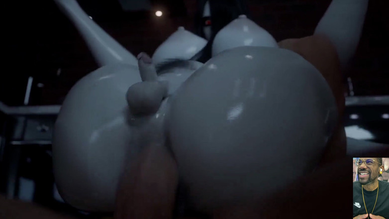 L6RD7BLU3 FUTA: Pulă mică transsexuală Sadako este futută anal, Tifa adânc în gât...