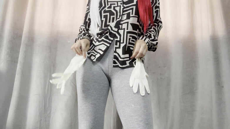 AmayaMori: Sarung tangan perubatan melancap bingkap bermain pepek basah