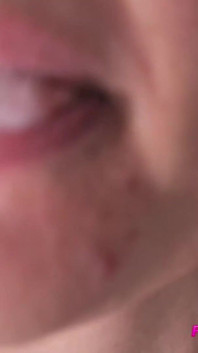 MILF Opened Mouth with Cumshot in It, She Says She Loves It and Swallow It