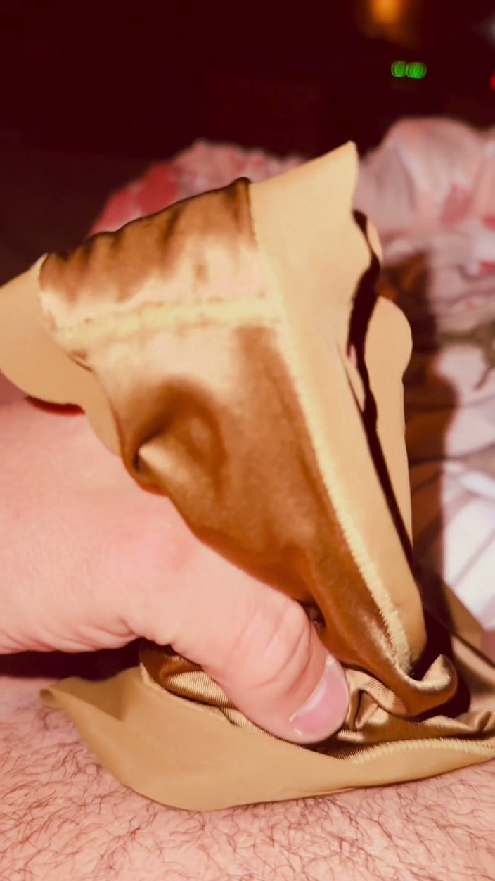 Bigbrook45: Cum in Silky Satin Green Panties