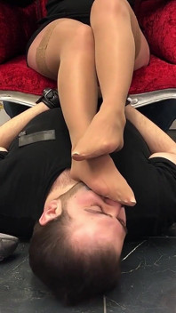 Velvet Throne Part 2: Nylon Foot Domination - Trapped Under Her Soles