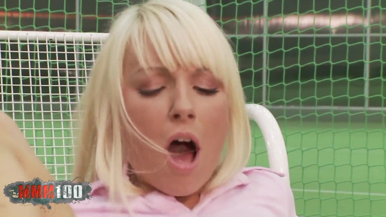 MMM100: Gorgeous blonde Sarah Young gets her ass fucked on the...