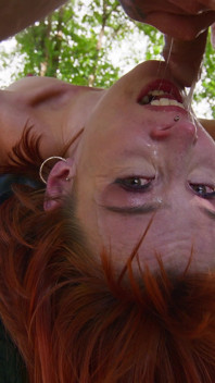 Public Outdoor Anal Fuck! Photoshoot with Skinny Redhead Turns Into Anal Fuck - Pixie Pink Anal, ATM, Outdoor
