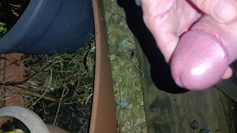 Rockardglans: Night time ao ar livre Onesie Wank, Close up Edging...