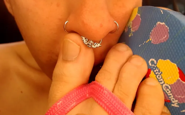 Abby Anna: Farting All Over Her Lover Face Tits Toes Sniffing