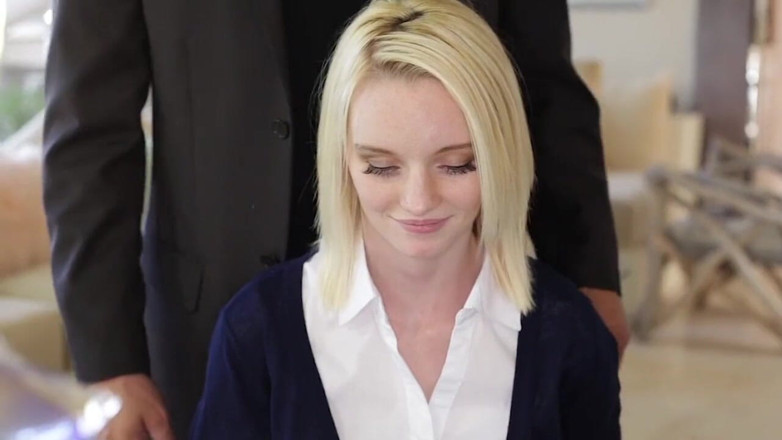 Exxxtra Small: Sleazy harlot teen Sammie Daniels riding her teachers cock
