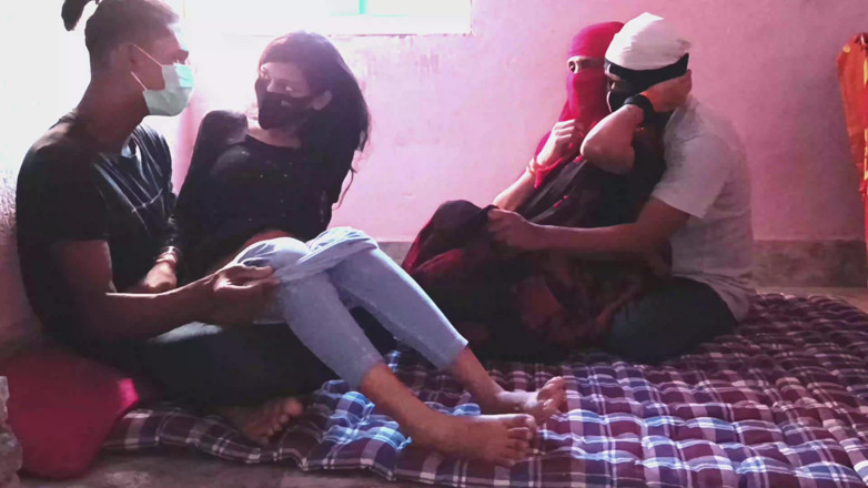 HousewifeGeeta: Indian swinger couple swap wife with each other desi 4some sex...