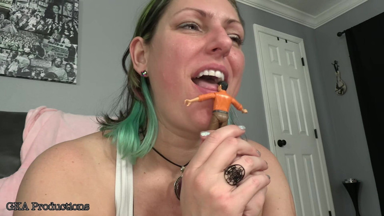 Ginary's Kinky Productions: Vanessa Humiliates Her Shrunken Man with Tits and Tongue