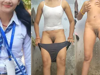 인도 핫한 몸매의 어린 소녀 목욕