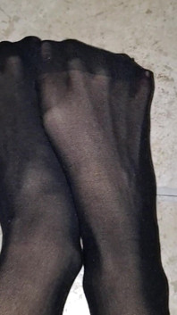 Sexy in Knee High Black Nylons
