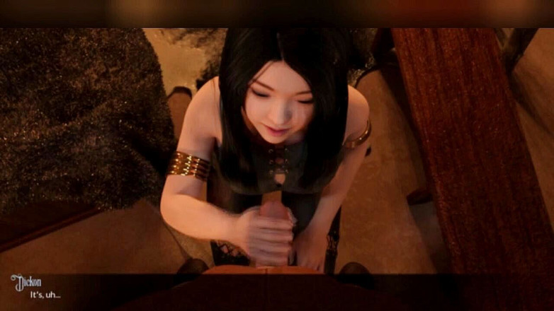 3DXXXTEEN2 Cartoon: Sur le joli visage de Nell. Dessin animé porno en 3D,...