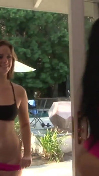Love triangle between Kiara Mia and her friend two sluts who love interracial sex share one cock inside their pussies