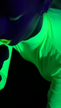 Hot MILF in Neon Body Loves to Fuck in the Dark