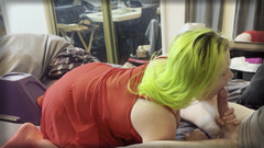 Next Door Dolly: Next Door Dolly and Stunt Cock - Thrusting Vibrator Swallow Blowjob