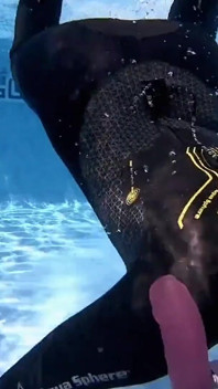 Underwater Blowjob Challenge - Gagging on My Sinking Dildo