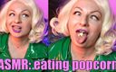 Arya Grander: ASmr cibo fetish popcorn