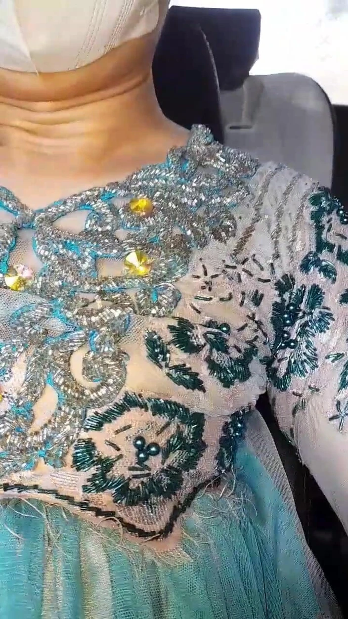 Naomisinka: Asian Crossdresser Wearing Long Gown and Cum