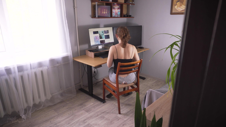 Teasecombo 4K: La cámara atrapó a una colega caliente trabajando en pantalones...