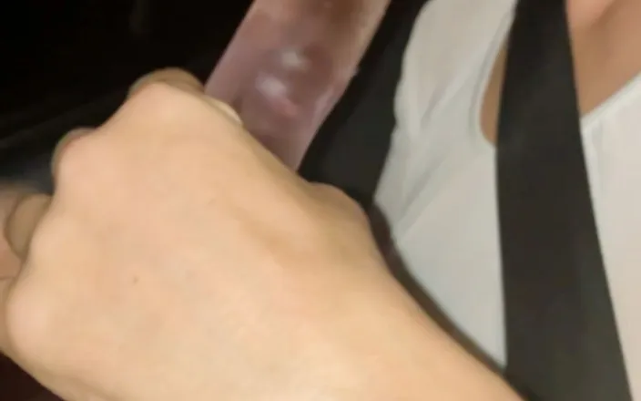 Lady Oups: Xxl Dildo in Car and Plug in Ass in Car...