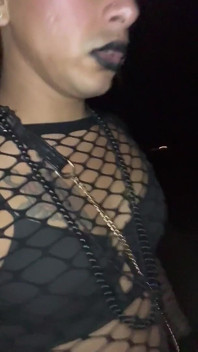 Meando transexual en caminata nocturna