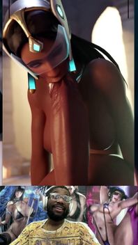 Milky Breast Hard Long Ass Futa Cock Symmentra Sends You This Sucking Her Own Dick