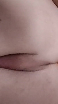Anal masturbation with the sausage