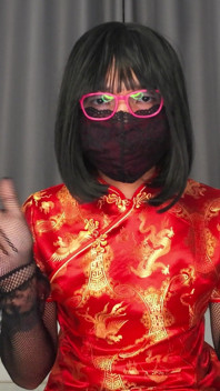 Sis-k Small Fishnet Bodysuit Ep1: Red Chinese Dress