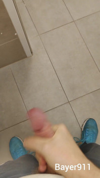 White Skinny Boy Risky Jerking in the Gyme Wc by Open Doors
