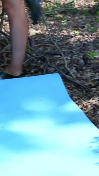 Skinny Teen Walking Naked Trough the Forest