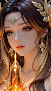 Tayangan slaid dewi bogel kosmik: Galactic Blue Aura & Molten Crystals - Video Erotika Fantasi Ai