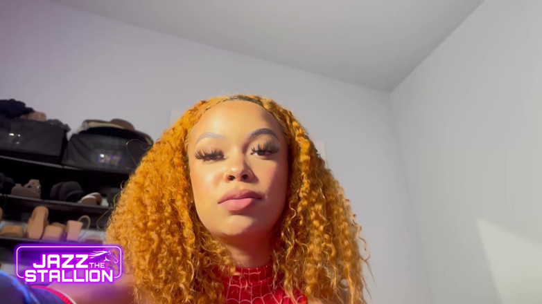 Jazz The Stallion: Solo Pussy and Dildo Play in Spider Woman Cosplay