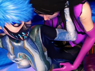 Gameslooper Sex Futanation: Футанарі крутий фіолетовий - анімація