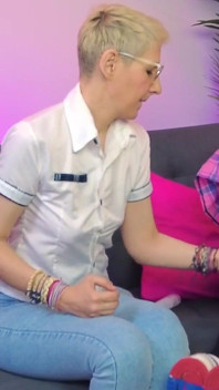 Girl milking her femboy