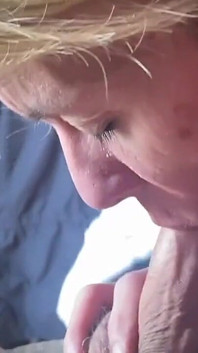 Spanish MILF Blowjob, Cum in Mouth