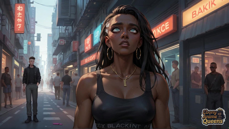 Ebony Anime Queens: Neon şehrinde sibernetik zenci kraliçenin süt fışkıran orgazmı! Sıcak koyu renkli...