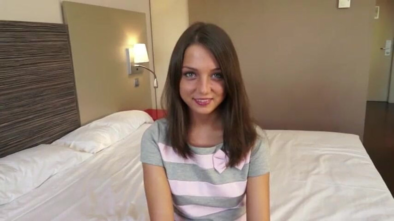Backdoor Films: Cute brunette teen ass fucked on casting