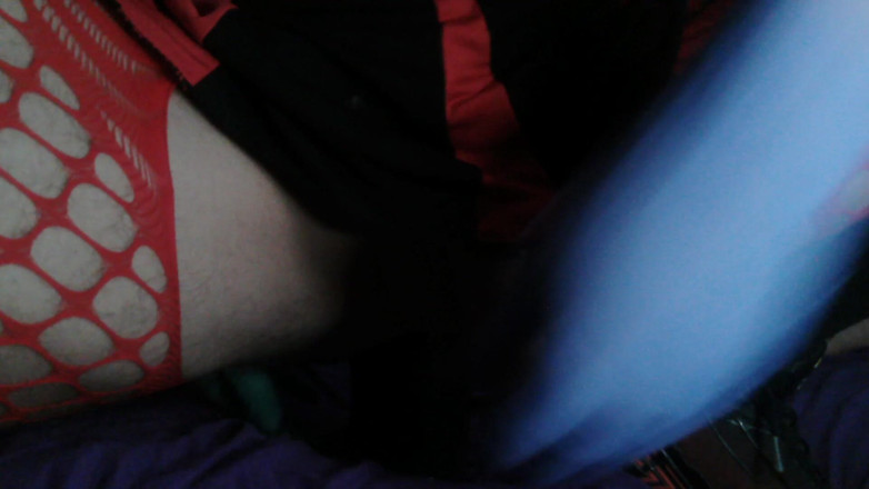 Damaged Hole: 블랙 레드 치어리더 의상, BBC 투 오르가즘 라이딩