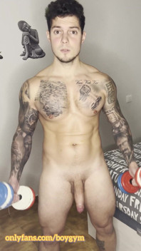 My Big Cock Cums in a Workout
