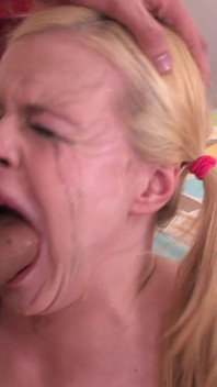 Innocent 18 years teen gets extreme deepthroat