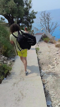 Wetting While Walking to the Beach Backstage