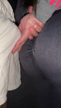 Big-assed Girl Grabs a Stranger's Cock in the Store.