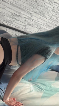 Fuck Me, Stepdaddy! Blue-haired Slut Got Dick in Her Pussy and Was Drenched in Cum.