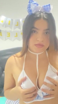 Sexy Maid Timima Fucks Herself in the Room